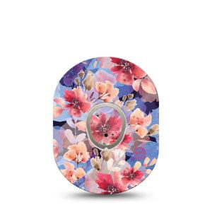 ExpressionMed Magical Blooms Dexcom G7 and Stelo Tape Single Tape and Single Sticker Floral Beauties Inspired, Plaster Continuous Glucose Monitor Design