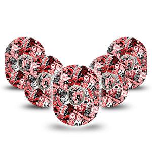 ExpressionMed Sticker Bomb Dexcom G7 and Stelo Tape 5-Pack Tape and 5-Pack Sticker Sticker Awesome Slaps Themed, Plaster Continuous Glucose Monitor Design