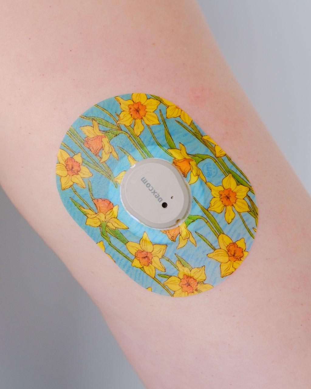 ExpressionMed Flower Fields Variety Pack Dexcom G7 Tape, Single Tape, Arm Wearing Floral Themed CGM Adhesive Patch Design