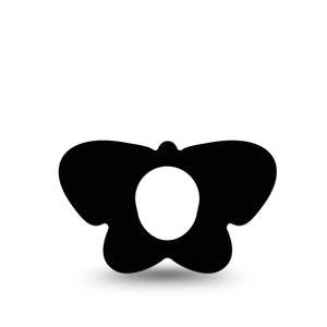 ExpressionMed Black Butterfly Dexcom G7 Tape, Single, Monochromatic Hue Themed, CGM Plaster Patch Design