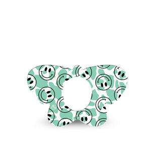 ExpressionMed Happy Cow Print Dexcom G7 Butterfly Shape Tape, Dexcom Stelo Glucose Biosensor System,  Single Tape Happy Livestock,  Adhesive Tape CGM Design
