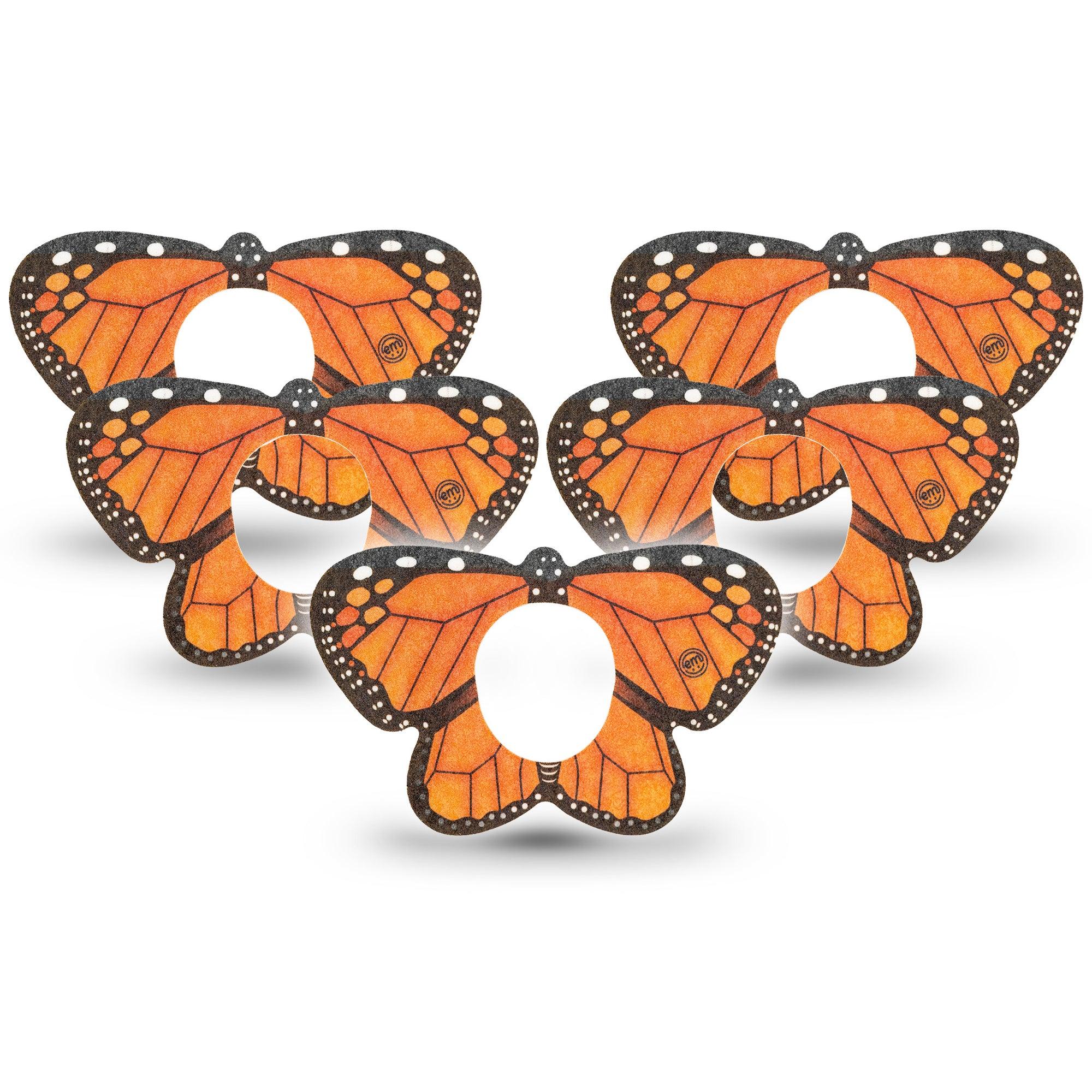 ExpressionMed Monarch Butterfly Dexcom G7 Butterfly Tape 5-Pack Monarch Butterfly, CGM, Adhesive Patch Design, Dexcom Stelo Glucose Biosensor System