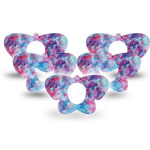 ExpressionMed Ascendant, The Rise Butterfly Dexcom G7 Tape, 5-Pack, Grazed Colors Themed, CGM Adhesive Patch Design