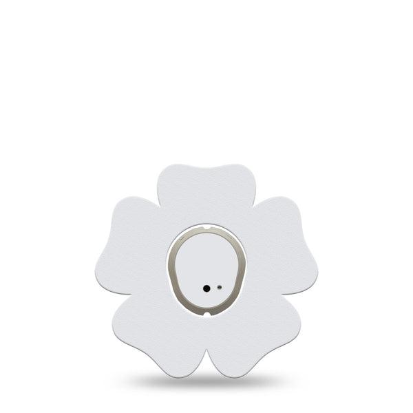 ExpressionMed White Dexcom G7 Flower Shape Tape, Dexcom Stelo Glucose Biosensor System, Single Tape and Single Sticker Timeless Look, Plaster CGM Design