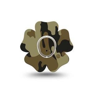 ExpressionMed Camo Dexcom G7 Flower Shape Tape, Dexcom Stelo Glucose Biosensor System, Single Tape and Single Sticker Tactical Camo Plaster CGM Design