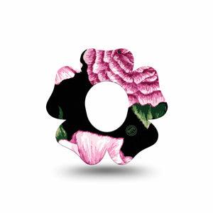 ExpressionMed Intricate Floral Dexcom G7 Flower Shape Tape, Dexcom Stelo Glucose Biosensor System, Single Tape Detailed Blooms, Adhesive Tape CGM Design