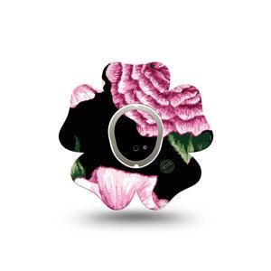 ExpressionMed Intricate Floral Dexcom G7 Flower Shape Tape, Dexcom Stelo Glucose Biosensor System, Single Tape and Single Sticker Exquisite Flora, Adhesive Tape CGM Design