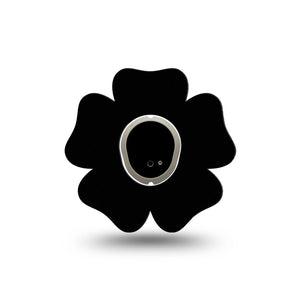 ExpressionMed Black Flower Dexcom G7 Flower Tape, Single, Neutral Colored, CGM Overlay Patch Design, Dexcom Stelo Glucose Biosensor System with center sticker
