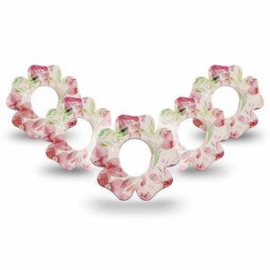 ExpressionMed Ethereal Spring Dexcom G7 Flower Shape 5-Pack Light Blossoms Patch CGM Design, Dexcom Stelo Glucose Biosensor System