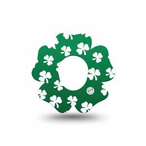 ExpressionMed Green Glam Dexcom G7 Flower Single Tape Green Sequined Pattern Adhesive Patch Continuous Glucose Monitor Design, Dexcom Stelo Glucose Biosensor System