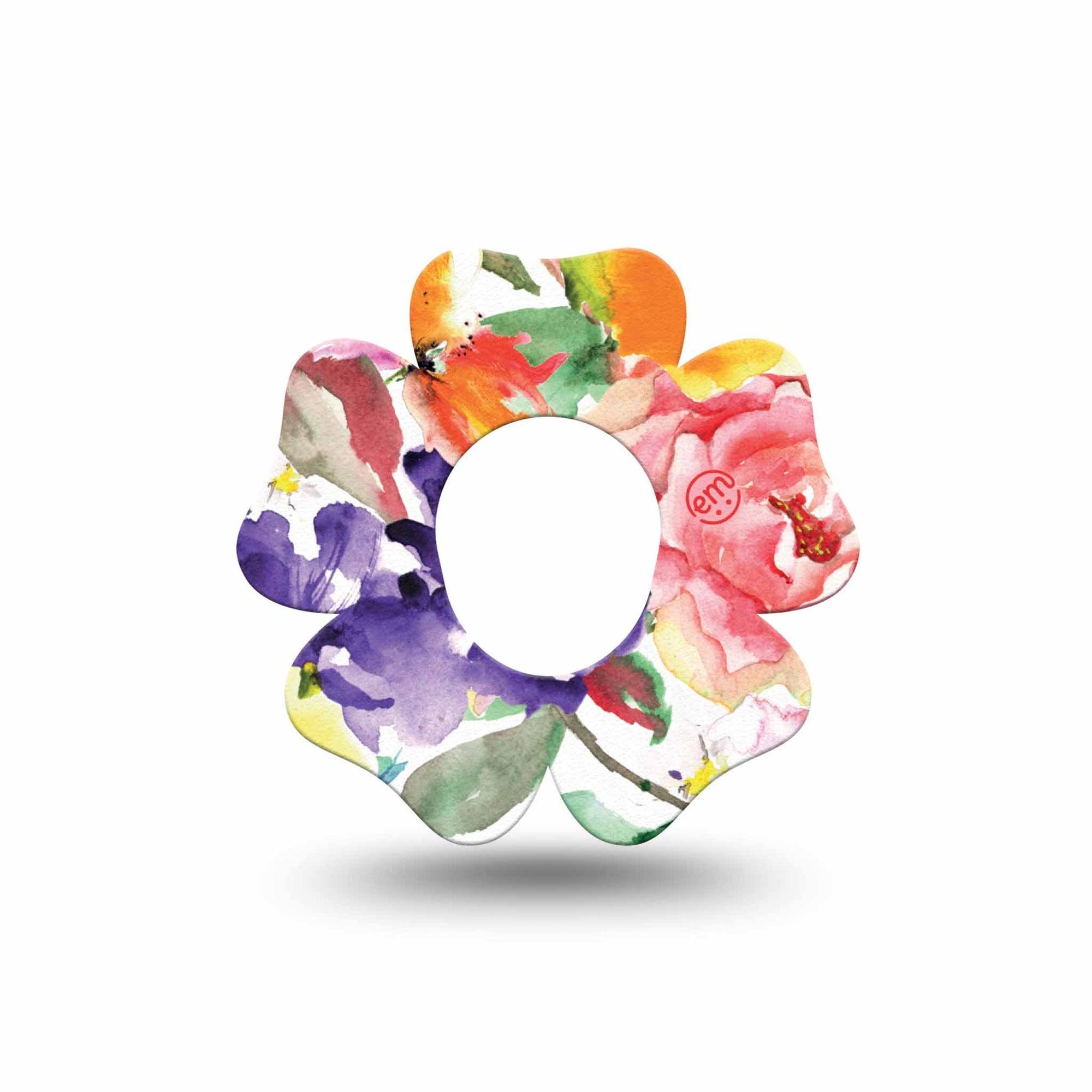 ExpressionMed Floral Art Dexcom G7 Flower Shape Single Garden-inspired Patch CGM Design, Dexcom Stelo Glucose Biosensor System