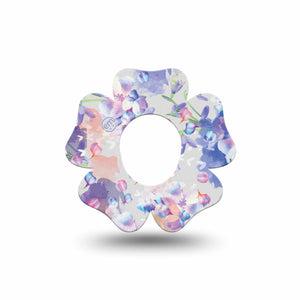 ExpressionMed Dreamy Blooms Dexcom G7, Dexcom Stelo Glucose Biosensor System, Flower Shape Tape Single soft nature theme Patch CGM Design