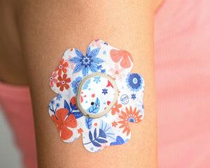 ExpressionMed July Flowers Dexcom G7 Transmitter Sticker