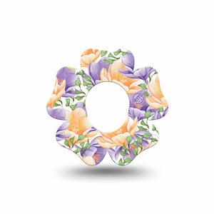 ExpressionMed Crocus Flowers Dexcom G7 Flower Shape Single crocus flowers Patch CGM Design, Dexcom Stelo Glucose Biosensor System
