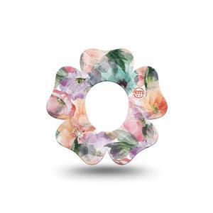 ExpressionMed Flower Clouds Dexcom G7 and Stelo Flower Shape Tape, Dexcom Stelo Glucose Biosensor System, Single Tape Dreamy-Like Flowers, Patch CGM Design
