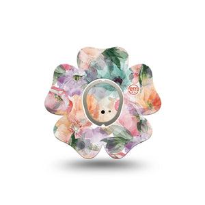 ExpressionMed Flower Clouds Dexcom G7 Flower Shape Tape, Dexcom Stelo Glucose Biosensor System, Single Tape and Single Sticker Dreamy-Like Flowers, Adhesive Tape CGM Design