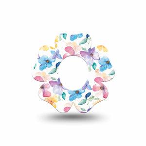 ExpressionMed Luminous Florals Dexcom G7 Flower Shape Tape, Dexcom Stelo Glucose Biosensor System, Single Tape Airy Easter-Themed Florals, Adhesive Tape CGM Design