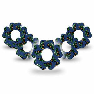 ExpressionMed Tractors Dexcom G7 Flower Shape Tape, Dexcom Stelo Glucose Biosensor System, 5-Pack Tape Toy Tractors Inspired, Adhesive Tape CGM Design