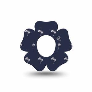 ExpressionMed Palm Trees Dexcom G7 Flower Shape Tape, Dexcom Stelo Glucose Biosensor System, Single Tape Beach Palms, Adhesive Tape CGM Design