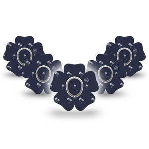 ExpressionMed Palm Trees Dexcom G7 Flower Shape Tape, Dexcom Stelo Glucose Biosensor System, 5-Pack Tape and 5-Pack Sticker Palm Grove, Adhesive Tape CGM Design