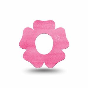ExpressionMed Pink Horizon Flower Dexcom G7 Tape, Single, Pink Textured Canvas Inspired, CGM Plaster Patch Design, Dexcom Stelo Glucose Biosensor System