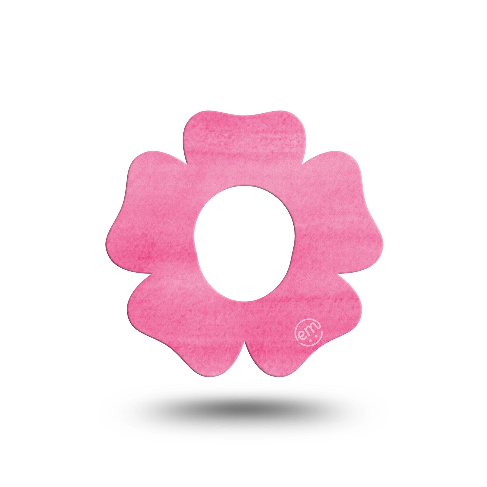 ExpressionMed Pink Horizon Flower Dexcom G7 Tape, Single, Pink Textured Canvas Inspired, CGM Plaster Patch Design, Dexcom Stelo Glucose Biosensor System