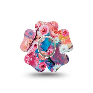ExpressionMed Branching Out Dexcom G7 Flower Shape Single Tape, Woodland Expansion Patch CGM Design, Dexcom Stelo Glucose Biosensor System with center stickers