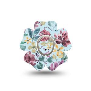 ExpressionMed Botanical Blooms Dexcom G7 Flower Shape Tape, Dexcom Stelo Glucose Biosensor System, Single Tape and Single Sticker Floral Paradise CGM Design