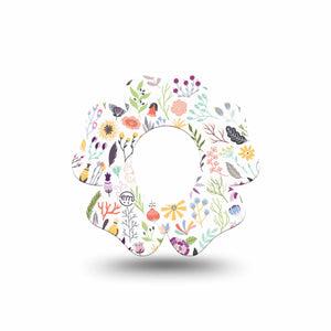 ExpressionMed Springy Stems Dexcom G7 Flower Shape Tape, Dexcom Stelo Glucose Biosensor SyStems, Single Tape Garden Decor, Adhesive Tape CGM Design