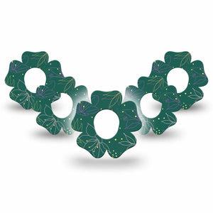 ExpressionMed Graphic Petals Dexcom G7 Flower Shape Tape, Dexcom Stelo Glucose Biosensor System, 5-Pack Tape Vibrant Petals, Adhesive Tape CGM Design