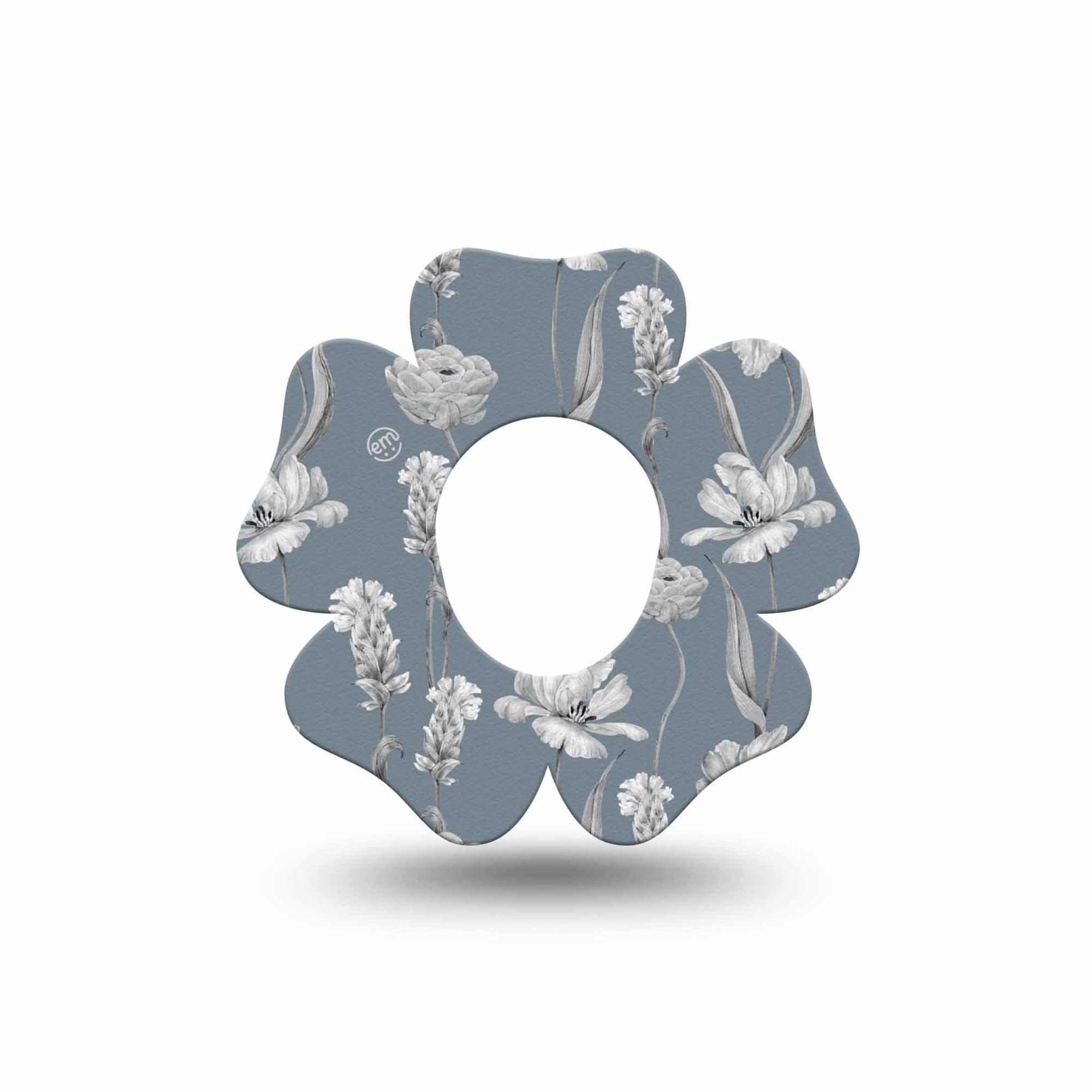 ExpressionMed Muted Petals Dexcom G7 Flower Shape Tape, Dexcom Stelo Glucose Biosensor System, Single Tape Gentle Flowers, Adhesive Tape CGM Design