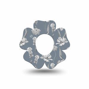 ExpressionMed Muted Petals Dexcom G7 Flower Shape Tape, Dexcom Stelo Glucose Biosensor System, Single Tape Gentle Flowers, Adhesive Tape CGM Design