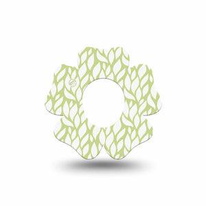 ExpressionMed Sage Greens Dexcom G7 Flower Shape Tape, Dexcom Stelo Glucose Biosensor System, Single Tape Subdued Sage, Plaster CGM Design