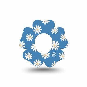 ExpressionMed Painted Daisies Flower Dexcom G7 Tape, Single, Painted Daisies Themed, CGM Overlay Patch Design, Dexcom Stelo Glucose Biosensor System
