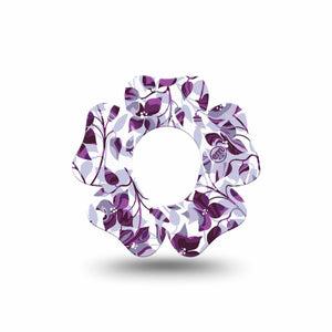 ExpressionMed Textured Petals Dexcom G7 Flower Shape Tape, Dexcom Stelo Glucose Biosensor System, Single Tape Patterned Petals Adhesive Tape CGM Design