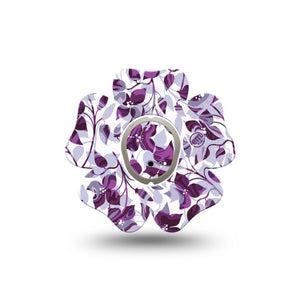 ExpressionMed Textured Petals Dexcom G7 Flower Shape Tape, Dexcom Stelo Glucose Biosensor System, Single Tape and Single Sticker Smooth Petals Adhesive Tape CGM Design
