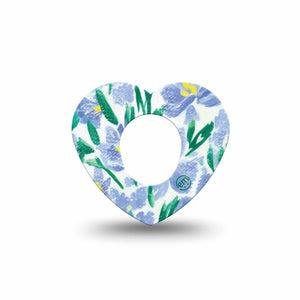 ExpressionMed Hyacinths Dexcom G7 Heart Shape Single fragrant hyacinths, early spring bloome Fixing Ring Tape CGM Design, Dexcom Stelo Glucose Biosensor System