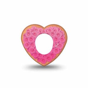 ExpressionMed Cutie Pie Cookie Dexcom G7 Heart Shape Tape, Dexcom Stelo Glucose Biosensor System, Single Tape Cutie Pie Frosted Cookie, Overlay Patch CGM Design