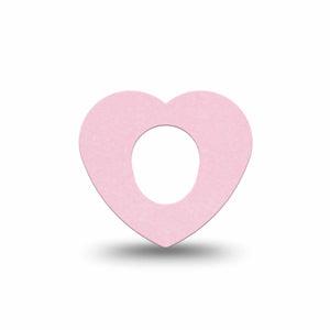 ExpressionMed Baby Pink Dexcom G7 Heart Shape Tape, Dexcom Stelo Glucose Biosensor System, Single Tape Solid Pink Shade, Overlay Patch CGM Design