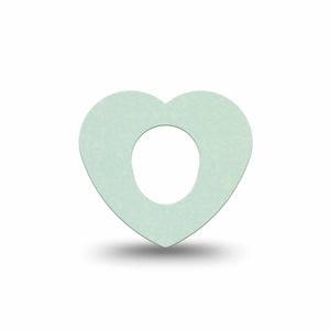 ExpressionMed Mint Green Dexcom G7 Heart Shape Tape, Dexcom Stelo Glucose Biosensor System, Single Tape Bright Green Color, Overlay Patch CGM Design