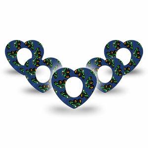 ExpressionMed Tractors Dexcom G7 Heart Shape Tape, Dexcom Stelo Glucose Biosensor System, 5-Pack Tape Farm Tractors, Overlay Patch CGM Design