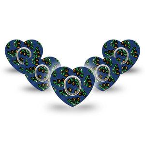 ExpressionMed Tractors Dexcom G7 Heart Shape Tape, Dexcom Stelo Glucose Biosensor System, 5-Pack Tape and 5-Pack Sticker Farm Tractors, Overlay Patch CGM Design