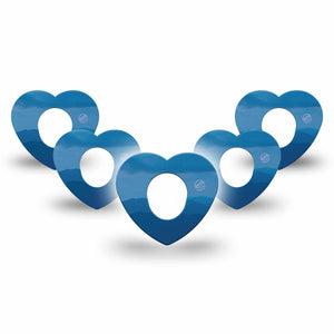 ExpressionMed Watercolor Skies Dexcom G7 Heart Shape Tape, Dexcom Stelo Glucose Biosensor System, 5-Pack Tape Pastel Skies, Adhesive Tape CGM Design