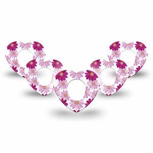 ExpressionMed Brilliant Daisies Dexcom G7 Heart Tape 5-Pack Daisy Petals, CGM Fixing Ring Patch Design, Dexcom Stelo Glucose Biosensor System