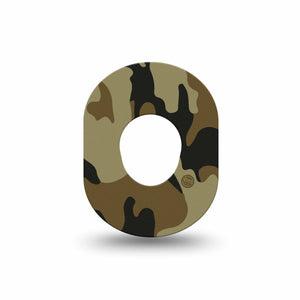 ExpressionMed Camo Dexcom G7 Mini Tape Common Camoflauge, CGM Adhesive Patch Design, Dexcom Stelo Glucose Biosensor System