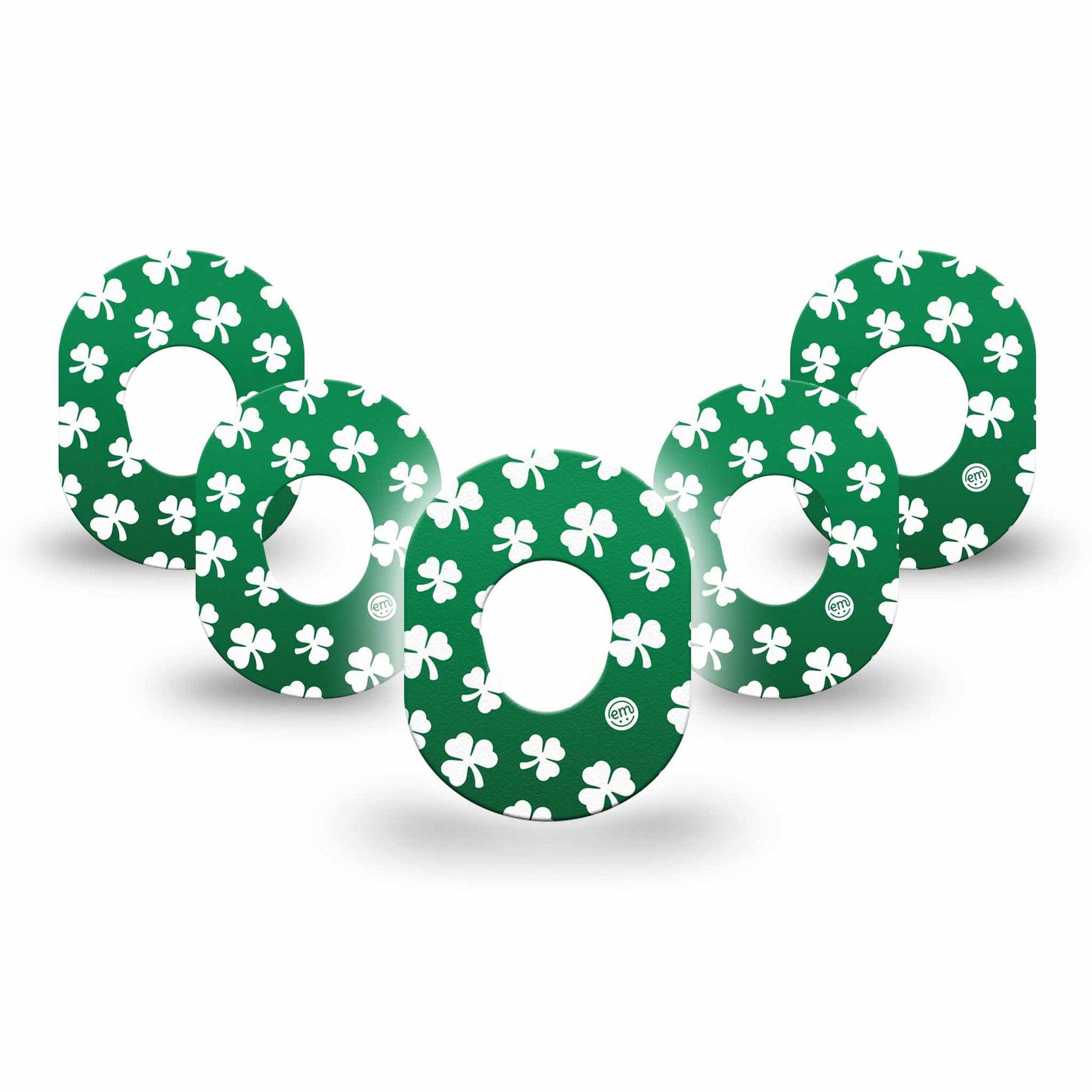 ExpressionMedShamrock Dexcom G7 Mini Tape, Dexcom Stelo Glucose Biosensor System, 5-Pack Tape, St Patricks Day Plaster Design, Dexcom Stelo Glucose Biosensor System