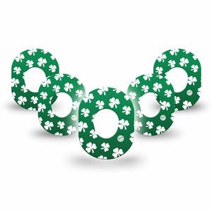 ExpressionMedShamrock Dexcom G7 Mini Tape, Dexcom Stelo Glucose Biosensor System, 5-Pack Tape, St Patricks Day Plaster Design, Dexcom Stelo Glucose Biosensor System
