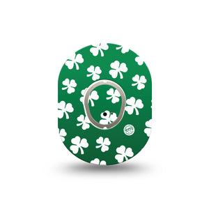 ExpressionMed Shamrock Dexcom G7 Mini Tape, Dexcom Stelo Glucose Biosensor System, Single Tape and Single Sticker, Irish Themed Adhesive Tape Design, Patch Continuous Glucose Monitor Design