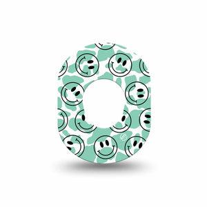 ExpressionMed Happy Cow Print Dexcom G7 Mini Tape, Dexcom Stelo Glucose Biosensor System, Single Tape, Cow Ring Fixing Ring Design, Dexcom Stelo Glucose Biosensor System