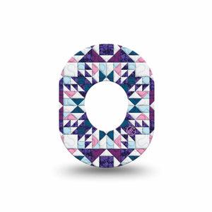 ExpressionMed Quilted Dexcom G7 Mini Tape, Dexcom Stelo Glucose Biosensor System, Single Tape, Puzzle-like Artwork, CGM Fixing Ring Design, Dexcom Stelo Glucose Biosensor System